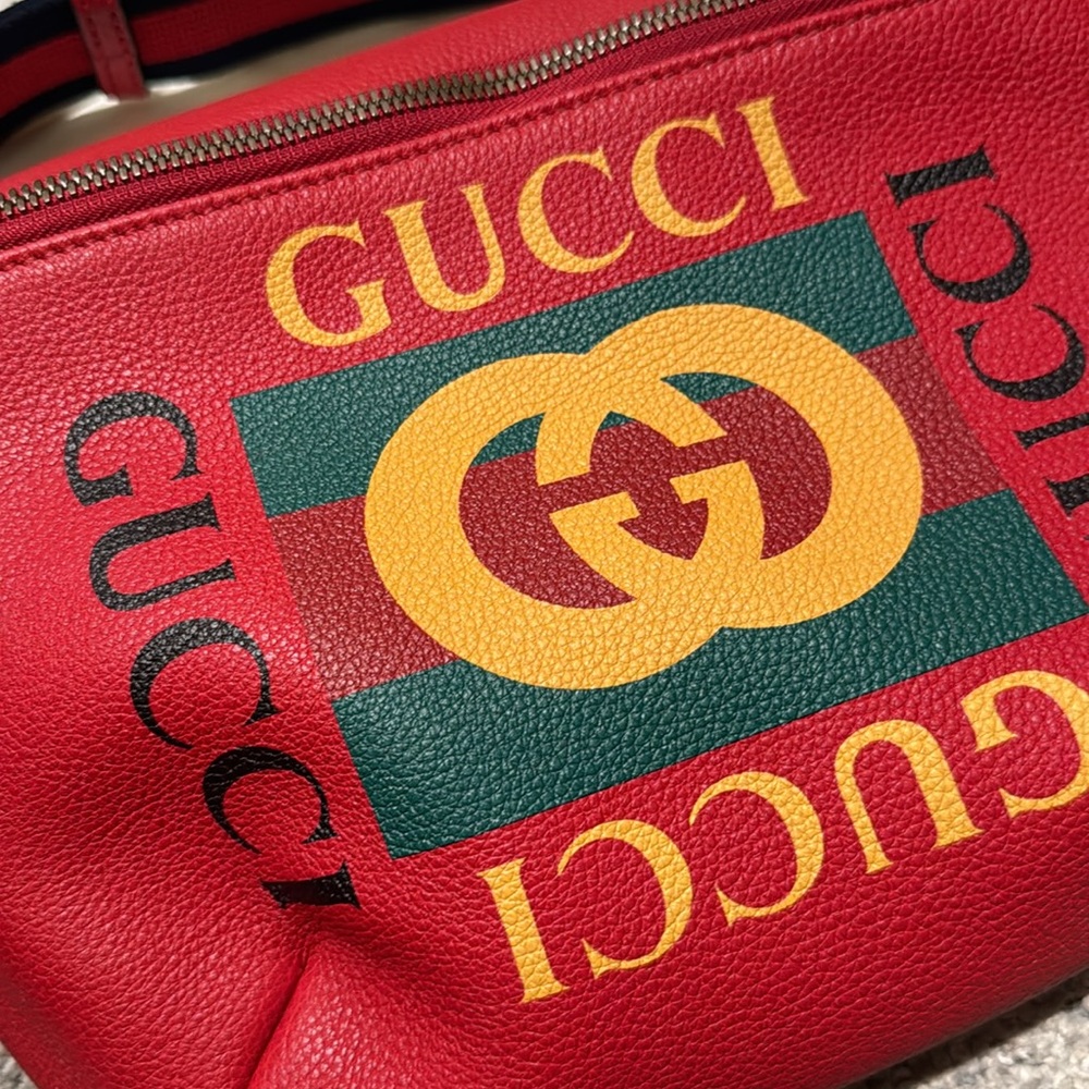 💯 authentic NEW Gucci Leather logo belt bag - Picture 2 of 5